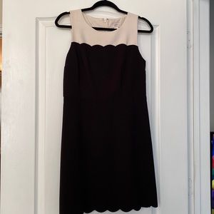 LOFT petites scallop detail sleeveless dress